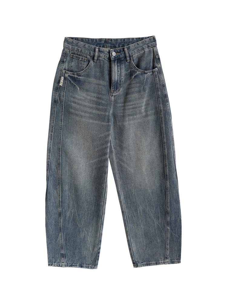 Vintage Collectible Knife - Men's Cotton Denim Jeans Loose Casual