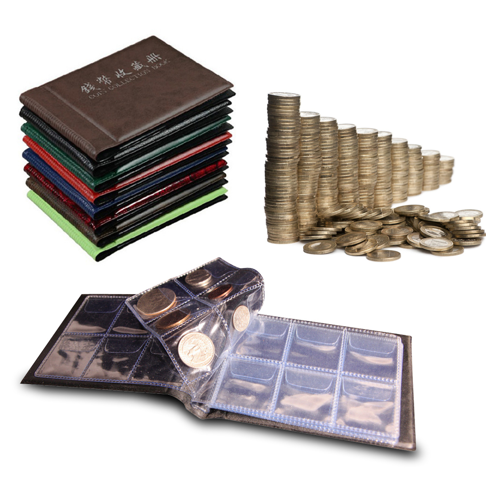 Vintage Collectible Show - 60 Pockets Coin Collecting Album Portable