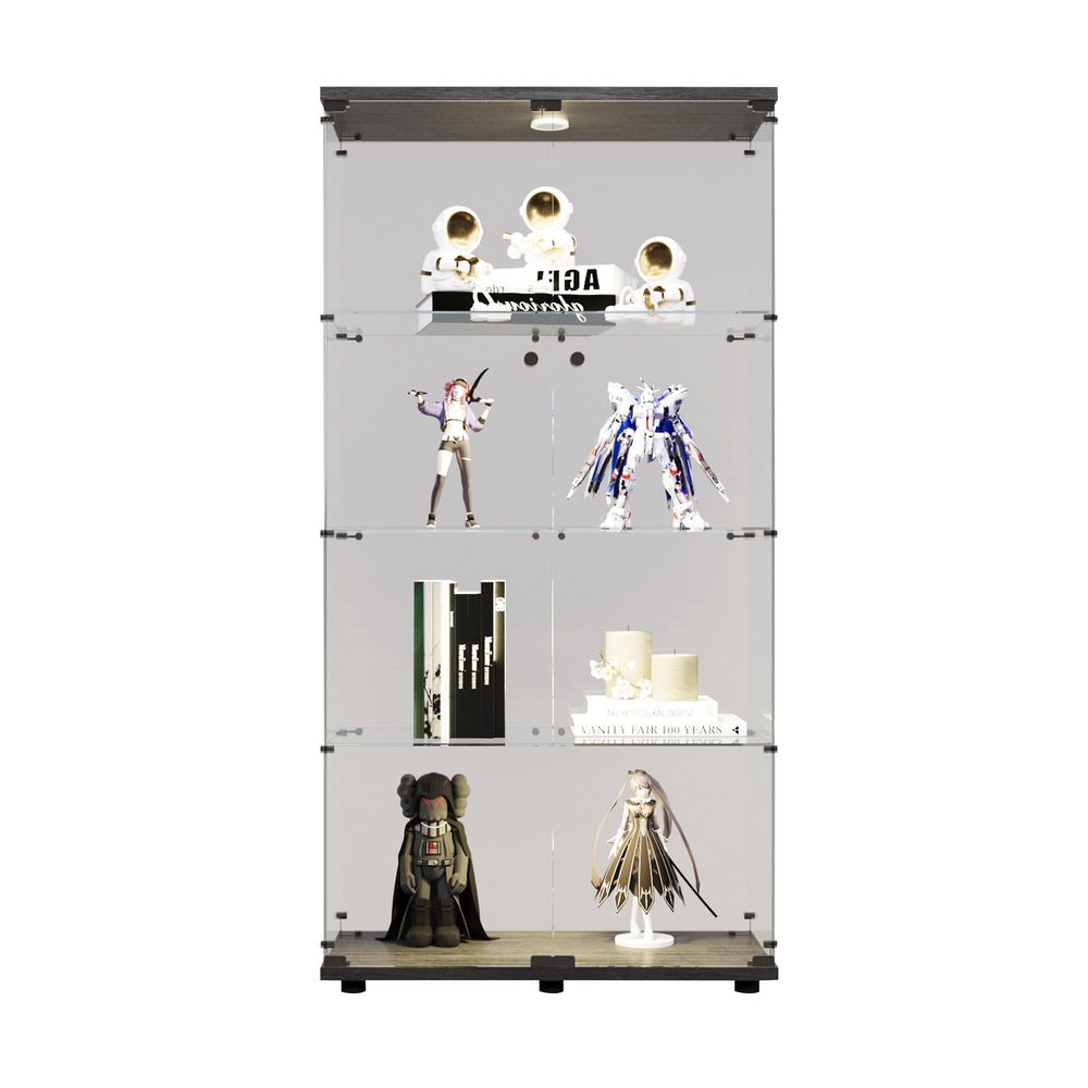 Collectible & Vintage Dolls For Wedding - 4Shelf Tempered Glass Display Cabinet with