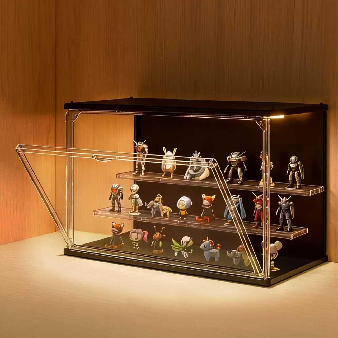 Collectible & Vintage Dolls For Wedding - 3-Tier Stackable LED Display Case for