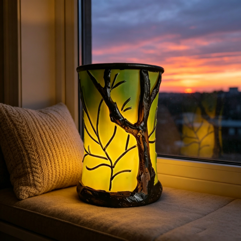 Enchanted Forest Tree Design A - đánh giá và giá Collectible Vintage Lamps
