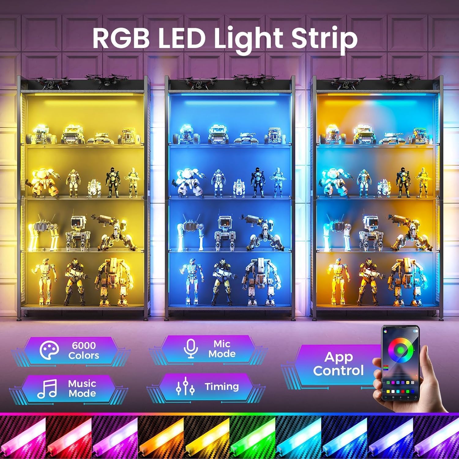 LED Display Case with Glass Sh - đánh giá và giá Collectible & Vintage Dolls For Wedding