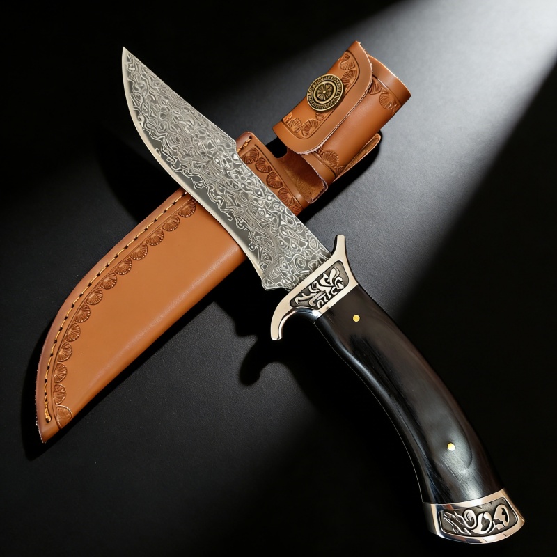 Vintage Engraved Damascus Stra - đánh giá và giá Vintage Collectible Knife