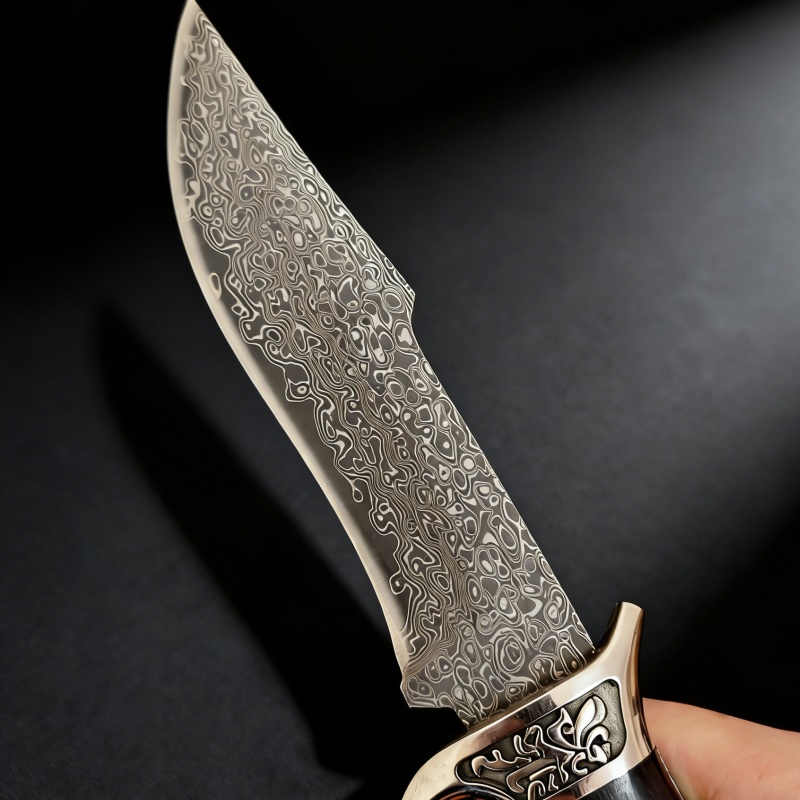 Vintage Engraved Damascus Stra - đánh giá và giá Vintage Collectible Knife
