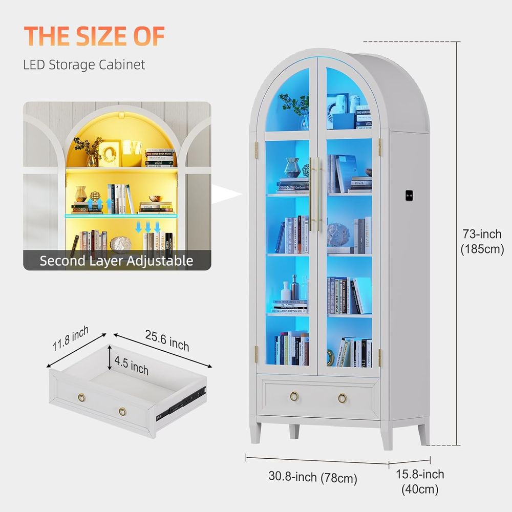 4-Tier Glass Display Cabinet,  - đánh giá và giá Collectible & Vintage Dolls For Wedding