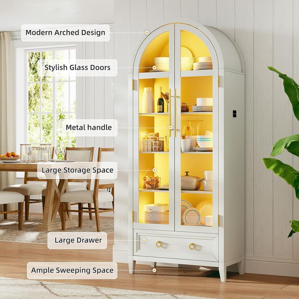 4-Tier Glass Display Cabinet,  - đánh giá và giá Collectible & Vintage Dolls For Wedding
