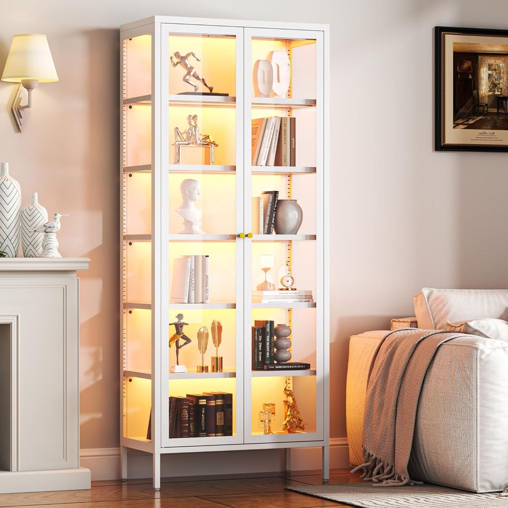 67 6-Tier Glass Curio Cabinet  - đánh giá và giá Collectible & Vintage Dolls For Wedding
