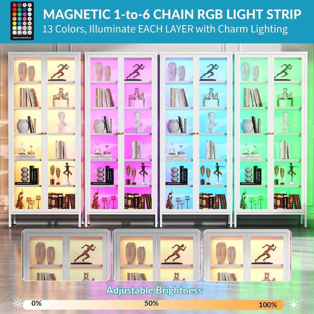 67 6-Tier Glass Curio Cabinet  - đánh giá và giá Collectible & Vintage Dolls For Wedding