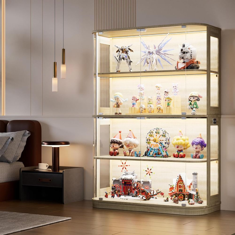 47.2 Glass-Door 4-Tier Display - đánh giá và giá Collectible & Vintage Dolls For Wedding