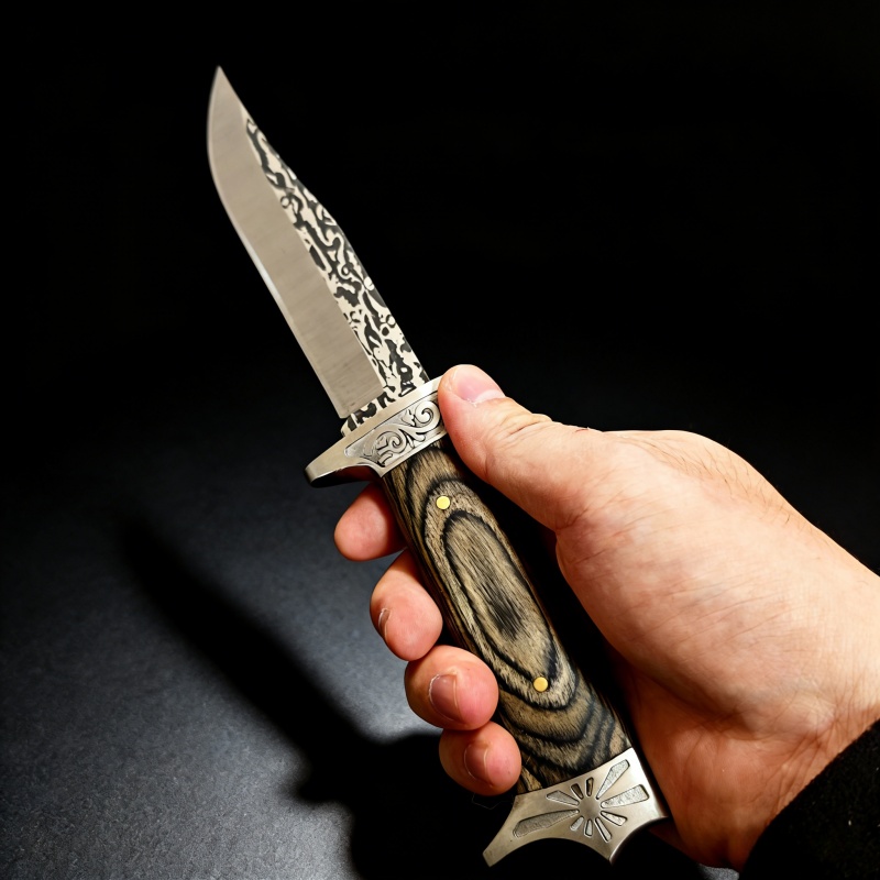Vintage Engraved Straight Knif - đánh giá và giá Vintage Collectible Knife