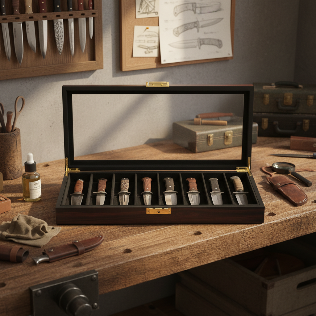 Vintage Ebony Knife Display Ca - đánh giá và giá Vintage Collectible Knife