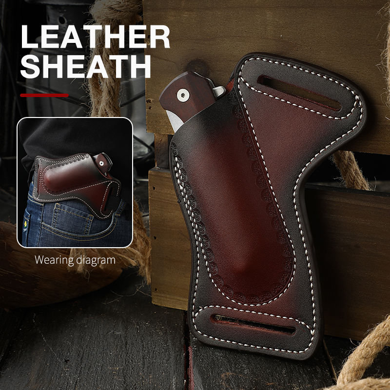 Vintage leather belt cover, ou - đánh giá và giá Vintage Collectible Knife