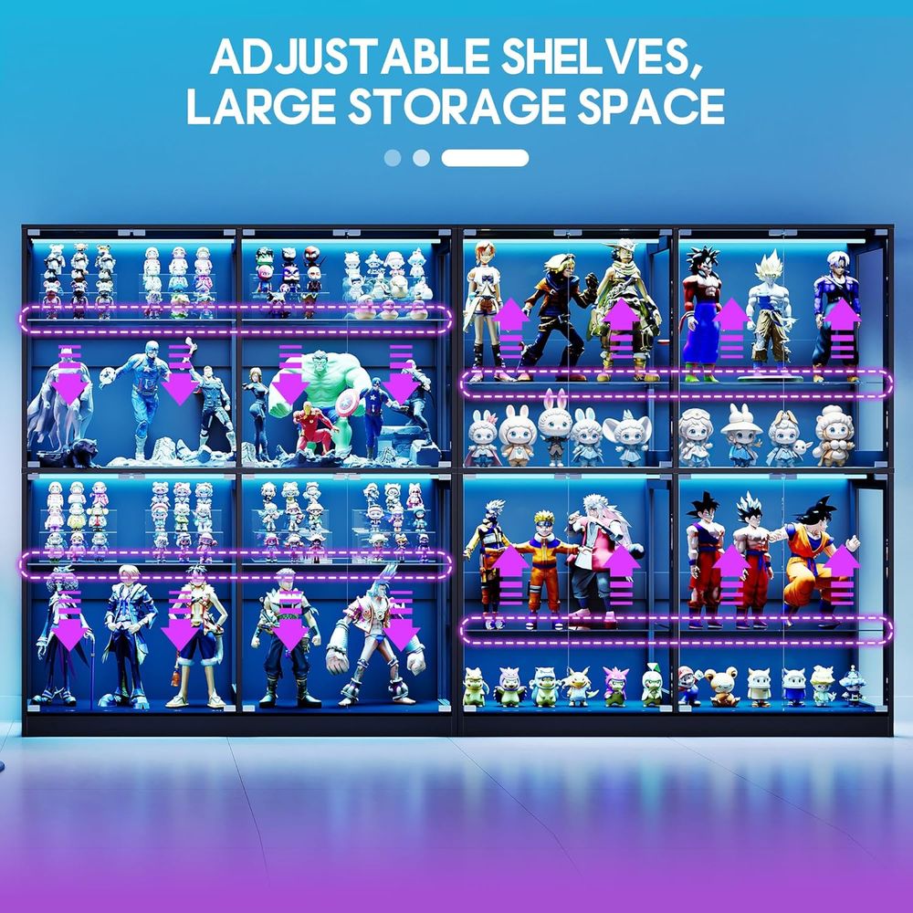 4-Tier LED-Lit Glass Shelf Cab - đánh giá và giá Collectible & Vintage Dolls For Wedding