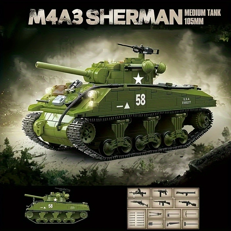 1000+PCS Vintage Tank Building - đánh giá và giá Vintage Collectible Trucks