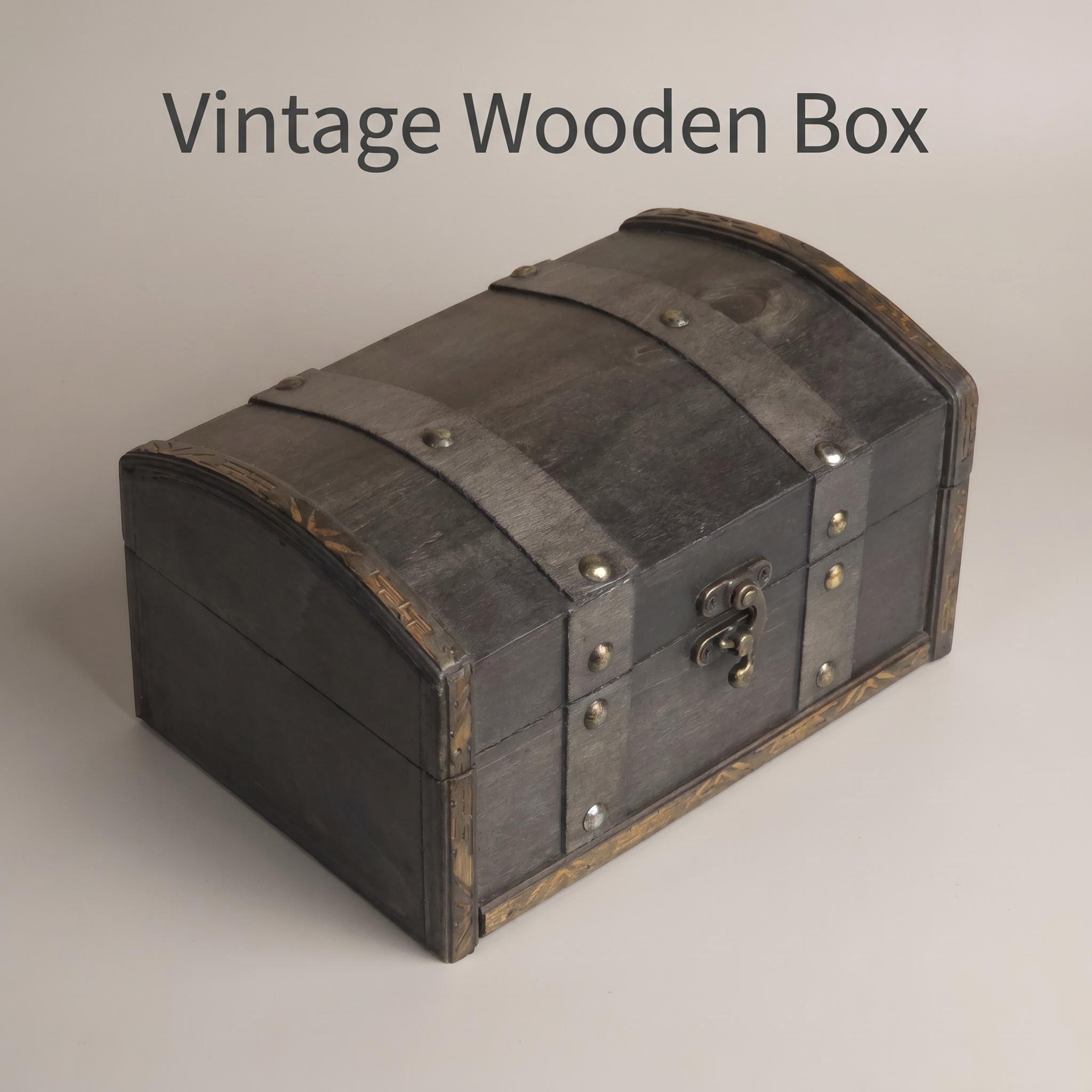 Vintage Wooden Box Treasure Ch - đánh giá và giá Vintage Collectible Jewelry