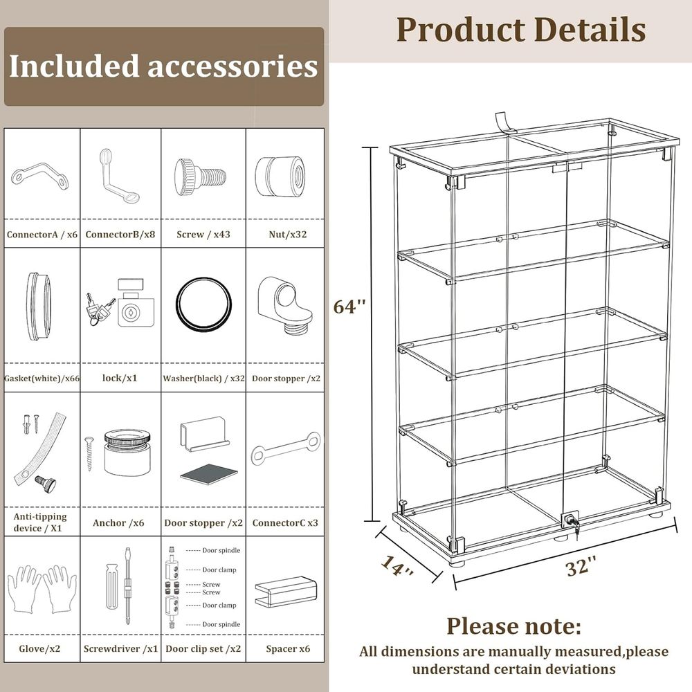 4-Tier Tempered Glass Curio Ca - đánh giá và giá Collectible & Vintage Dolls For Wedding