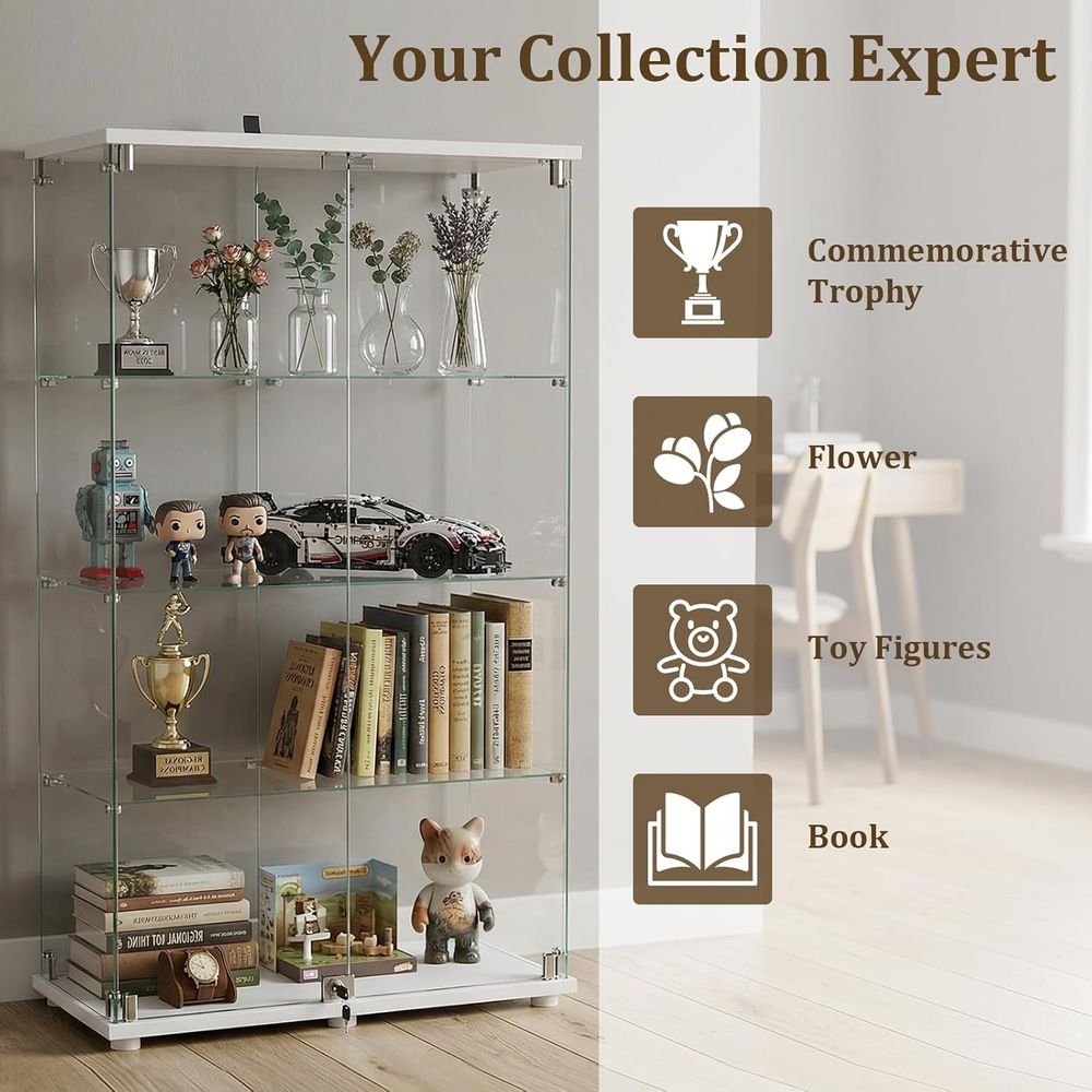 4-Tier Tempered Glass Curio Ca - đánh giá và giá Collectible & Vintage Dolls For Wedding