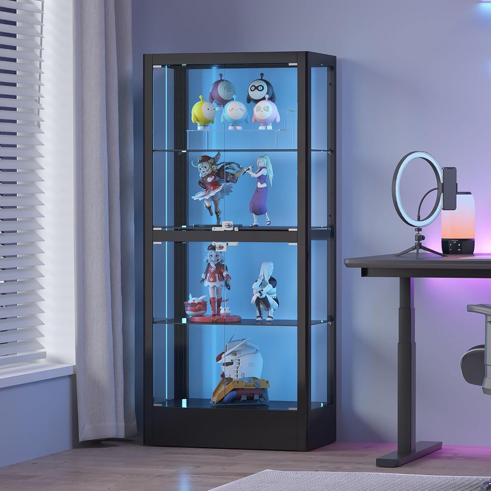 4-Sided Lockable Glass Display - đánh giá và giá Collectible & Vintage Dolls For Wedding