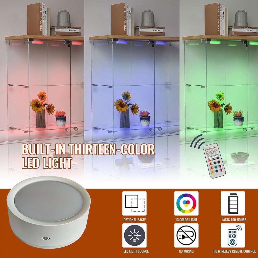 4-Tier Glass Cabinet with LED  - đánh giá và giá Collectible & Vintage Dolls For Wedding
