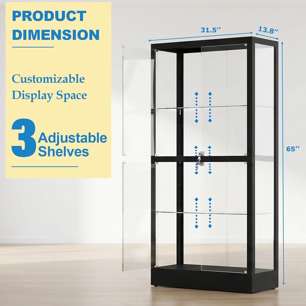 65 H 4-Tier Glass Display Cabi - đánh giá và giá Collectible & Vintage Dolls For Wedding