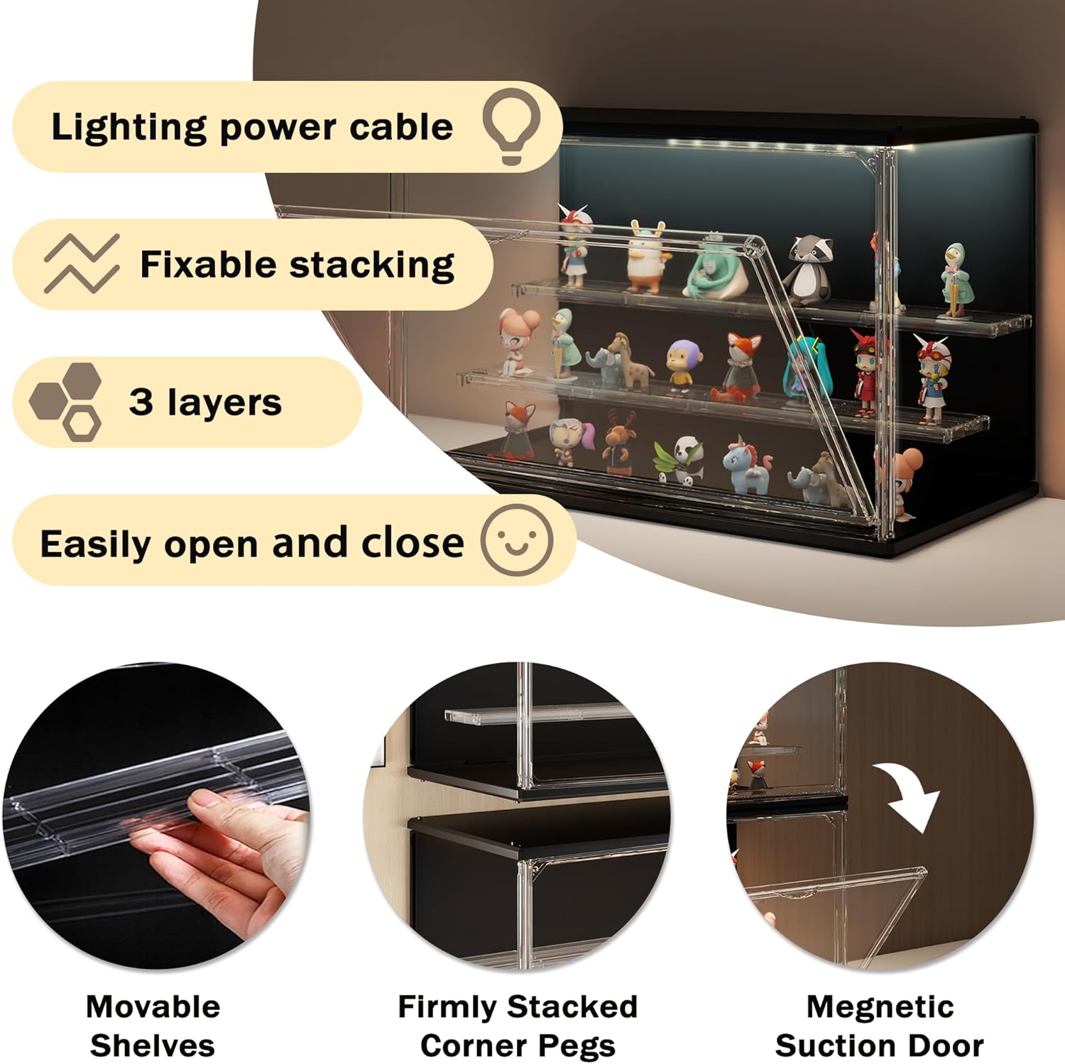 3-Tier Stackable LED Display C - đánh giá và giá Collectible & Vintage Dolls For Wedding